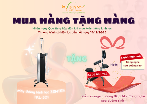 Khuyến mãi lớn 11/2023: Mua hàng tặng hàng và nhận ngay khóa học cùng công nghệ spa dưỡng sinh