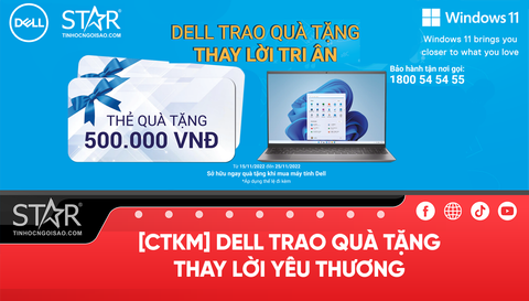 DELL TRAO QUÀ TẶNG, THAY LỜI TRI ÂN