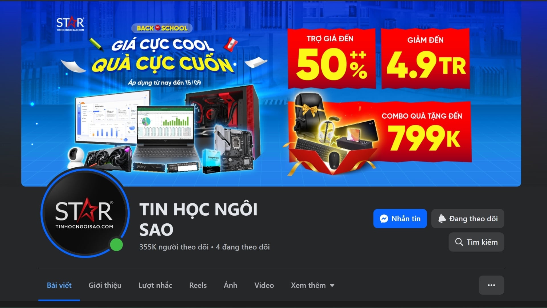 Fanpage Tin Học Ngôi Sao chính chủ