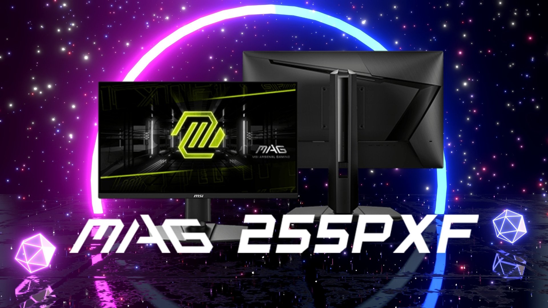 Màn hình Gaming FPS MSI MAG 255PXF - Thiết kế gaming mạnh mẽ