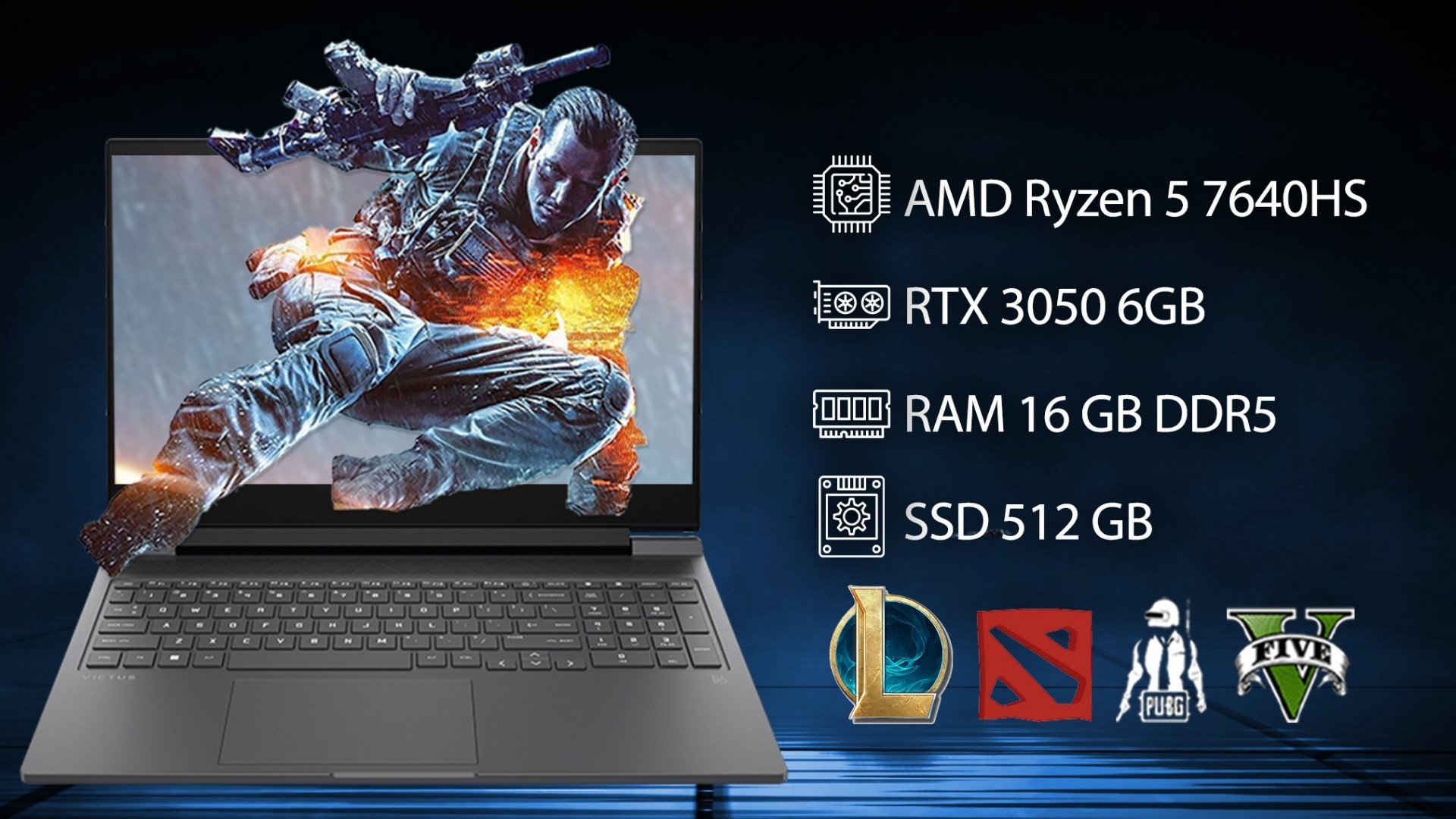 Laptop HP VICTUS 16-S0173AX - Hiệu năng mạnh mẽ, tốc độ nhanh, đa nhiệm tốt