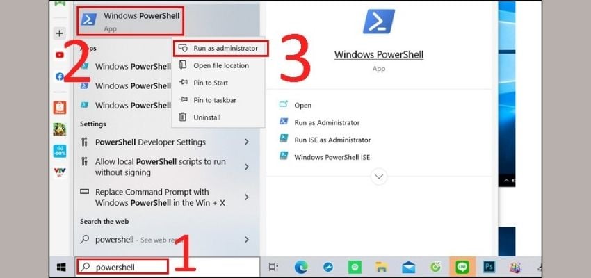 Mở Windows PowerShell