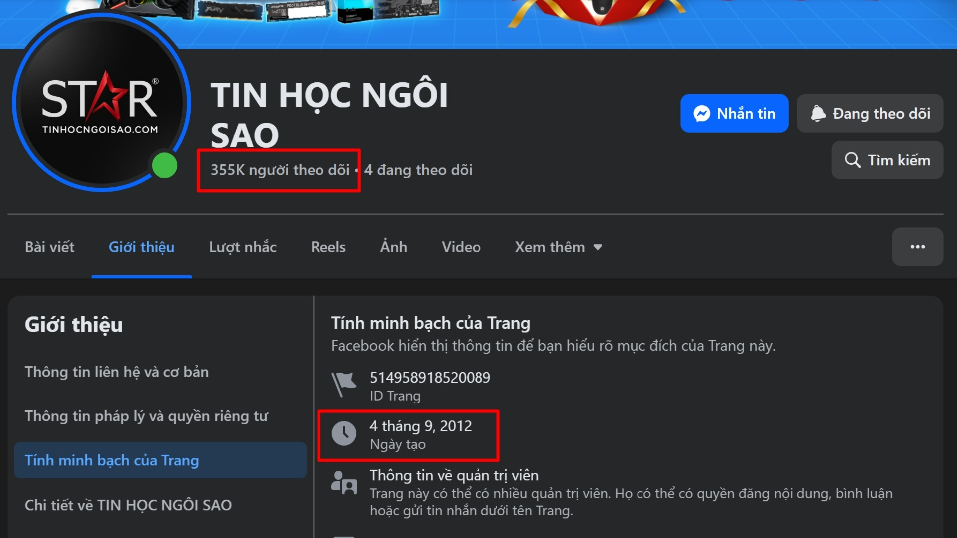 Fanpage Tin Học Ngôi Sao chính chủ