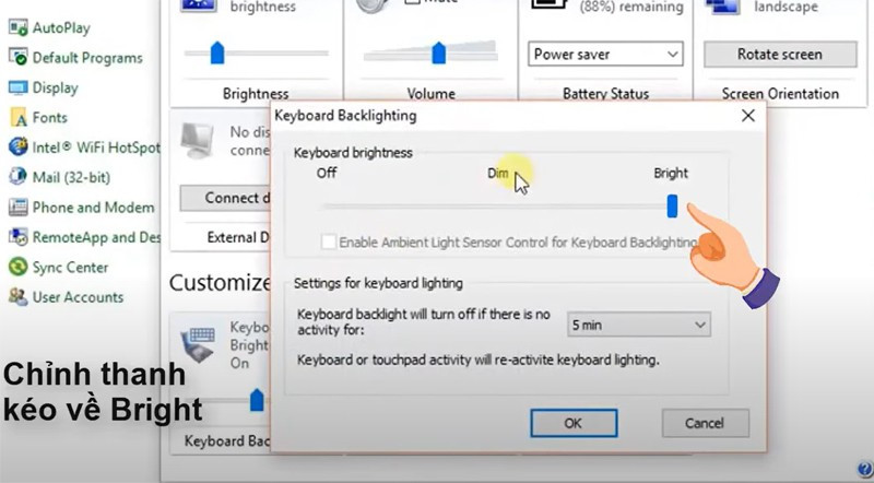 Cách bật đèn bàn phím laptop Dell