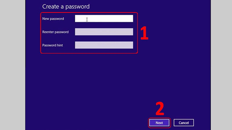 Nhấn Next để hoàn thành việc thay đổi mật khẩu