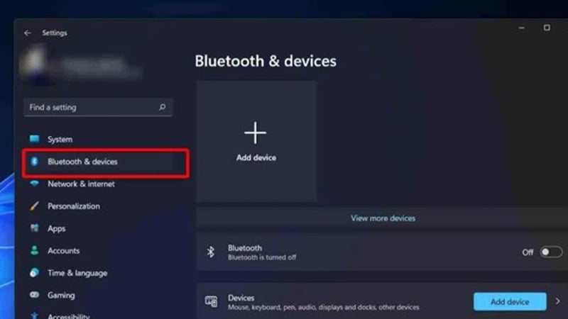 Chọn Bluetooth & devices