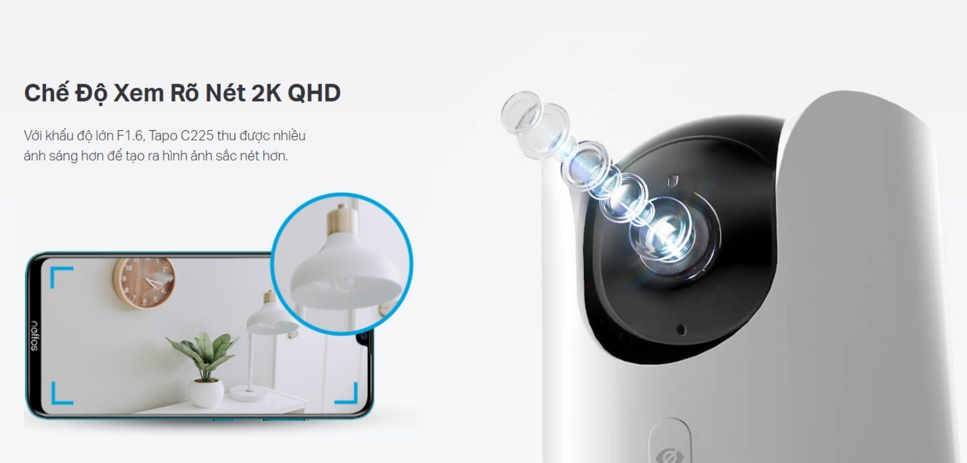 Camera WiFi 360 Độ 4MP TP-Link Tapo C225 - Quan sát rõ nét và toàn cảnh 360°