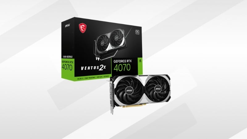 Card màn hình MSI GeForce RTX 4070 VENTUS 2X 12G OC mang lại sức mạnh vượt trội nhờ tốc độ xung nhịp 2505 MHz
