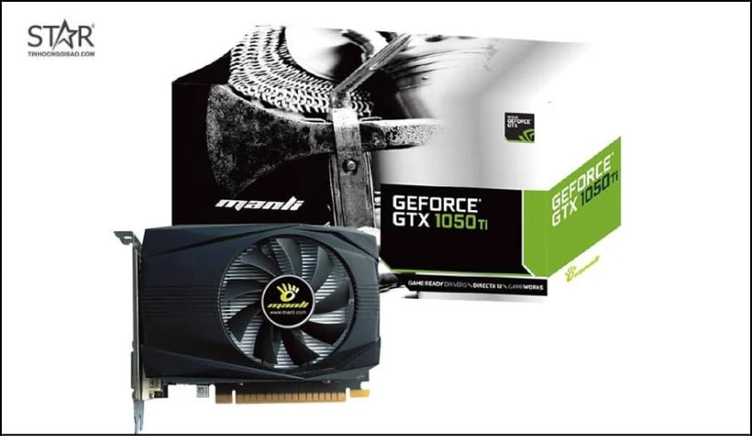 VGA Manli GTX 1050 Ti 4GB GDDR5 Single Cooler (M-NGTX 1050 Ti/5RDHDP-F370G)