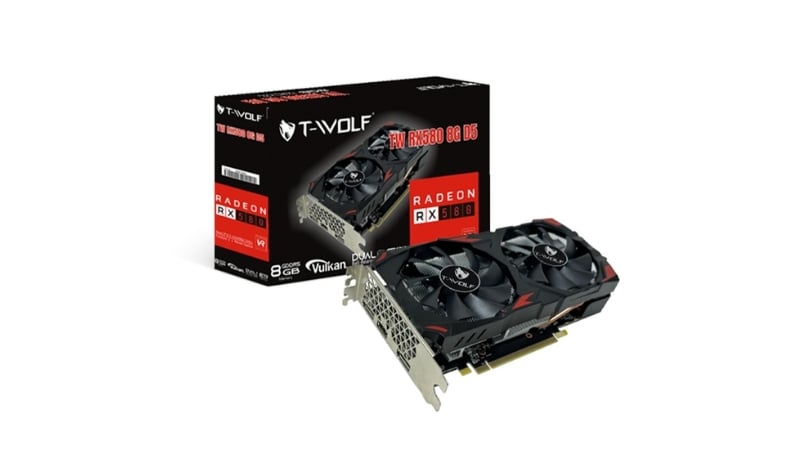 Card đồ họa VGA T-WOLF TW-RX580 8GB GDDR5 256-bit hỗ trợ các công nghệ mới nhất như DirectX 12, OpenGL 4.6 và Vulkan