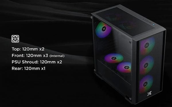 Case máy tính XIGMATEK NYX Air II 3F đi kèm 3 quạt tản nhiệt tốt