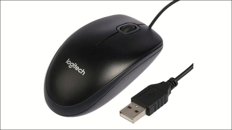 Chuột Logitech B100 có kết nối USB ổn định
