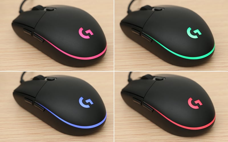 Chuột Logitech G102 được trang bị đèn LED RGB với 16,8 triệu màu