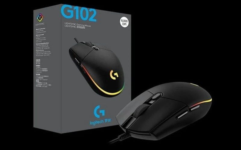 Chuột Logitech G102 có thiết kế hiện đại, nhỏ gọn, phù hợp với nhiều kích cỡ tay