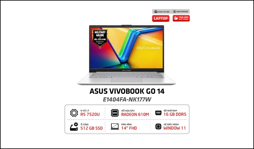 Laptop Asus Vivobook Go 14 E1404FA-NK177W