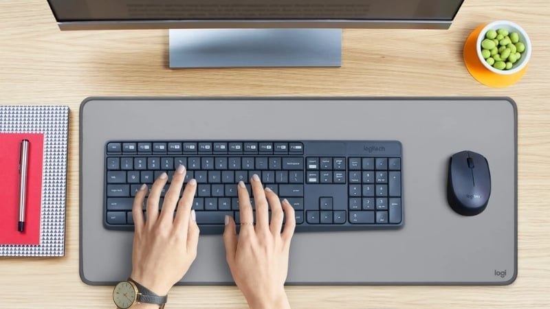 Logitech MK235 sử dụng kết nối không dây ổn định