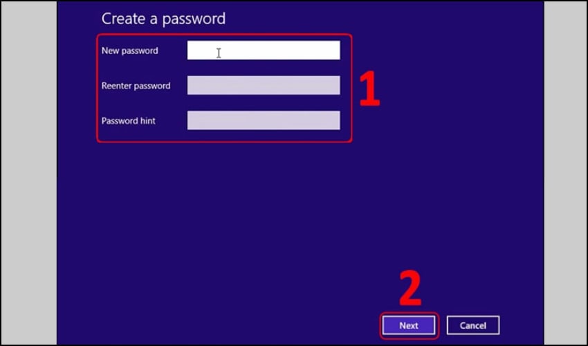 Cách đặt mật khẩu laptop Win 8