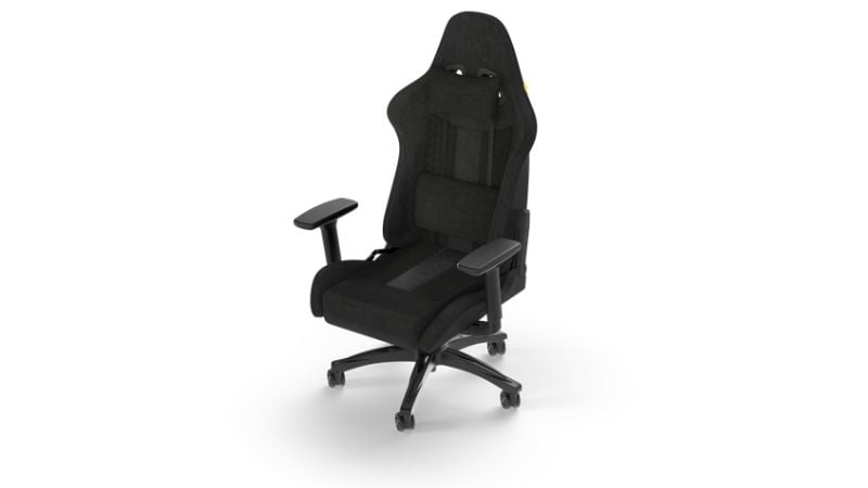 Ghế Corsair TC100 RELAXED Fabric có khả năng chịu tải lên đến 120kg nhờ hệ thống trục thủy lực Class 4 và khung ghế chắc chắn