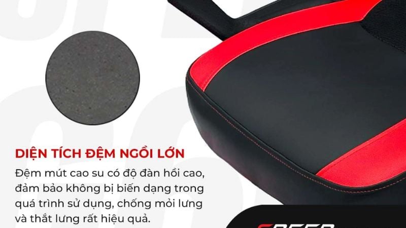 SPEED-G66 được trang bị đệm ngồi có diện tích lớn