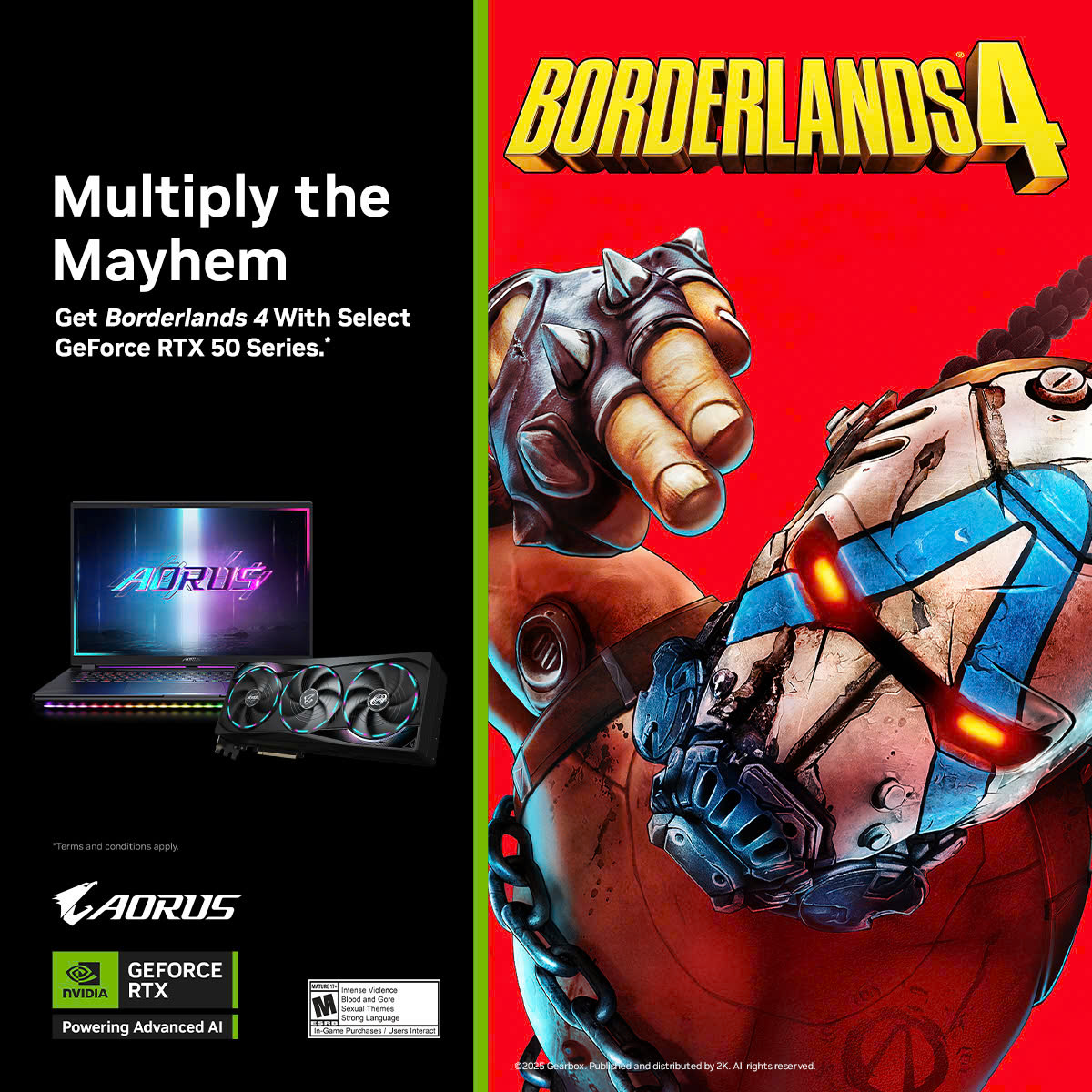 mua card đồ họa hoặc laptop GIGABYTE đủ điều kiện, bạn sẽ nhận ngay Borderlands 4 bản quyền hoàn toàn miễn phí