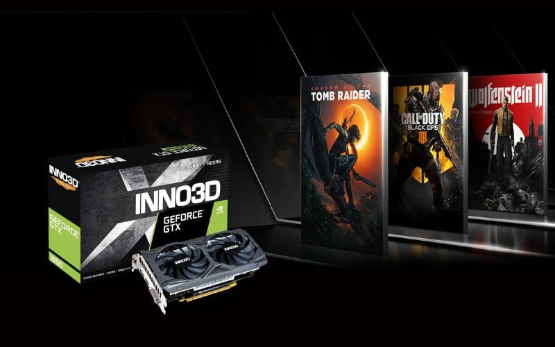 VGA INNO3D GTX 1650 4GB GDDR6 Twin X2 OC V2 tương thích, cổng kết nối đa dạng