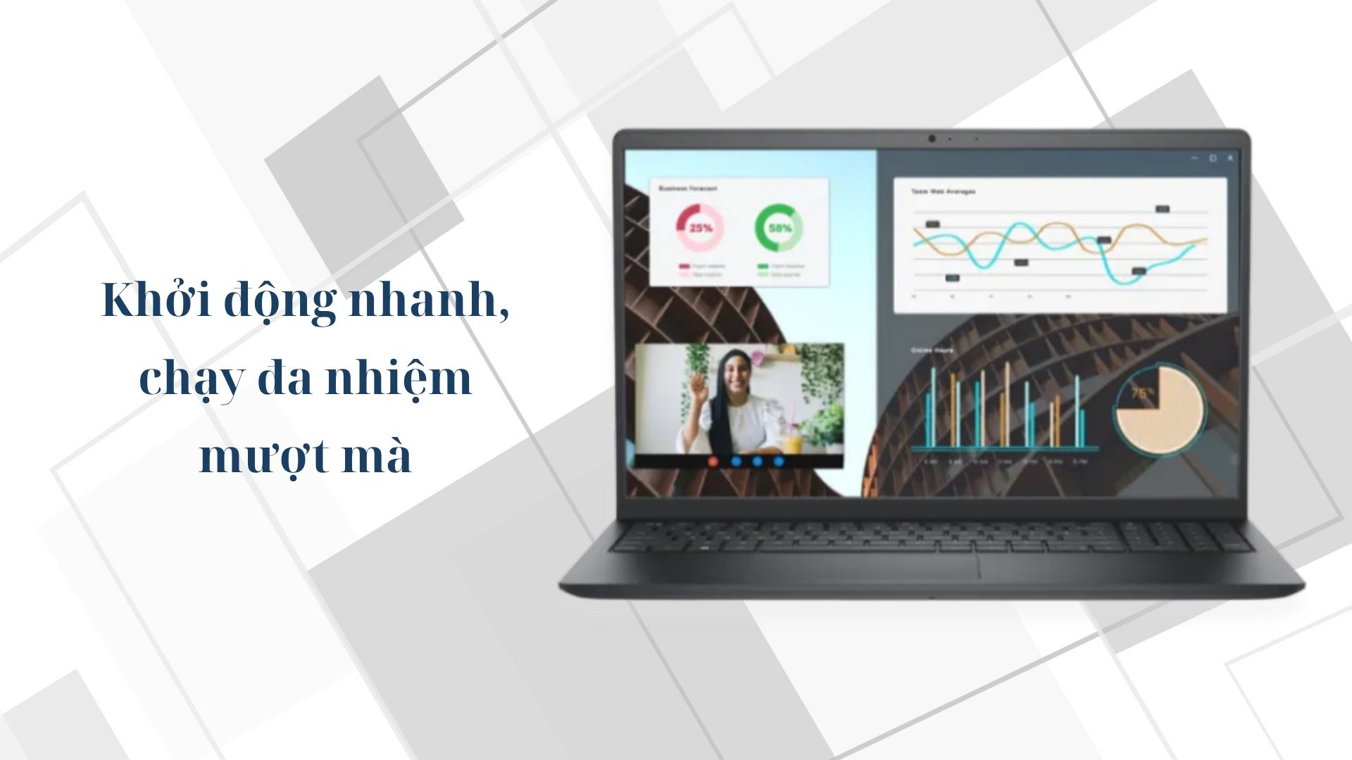 Laptop Dell Vostro 3530 - Khởi động nhanh, chạy đa nhiệm mượt mà