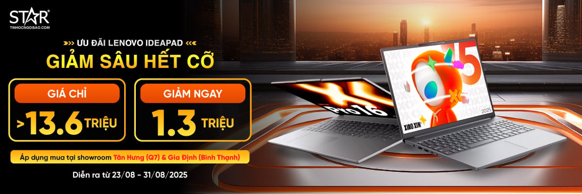 chương trình khuyến mãi đặc biệt “Ideapad – Giá banh xác” với ưu đãi giảm trực tiếp 1.300.000