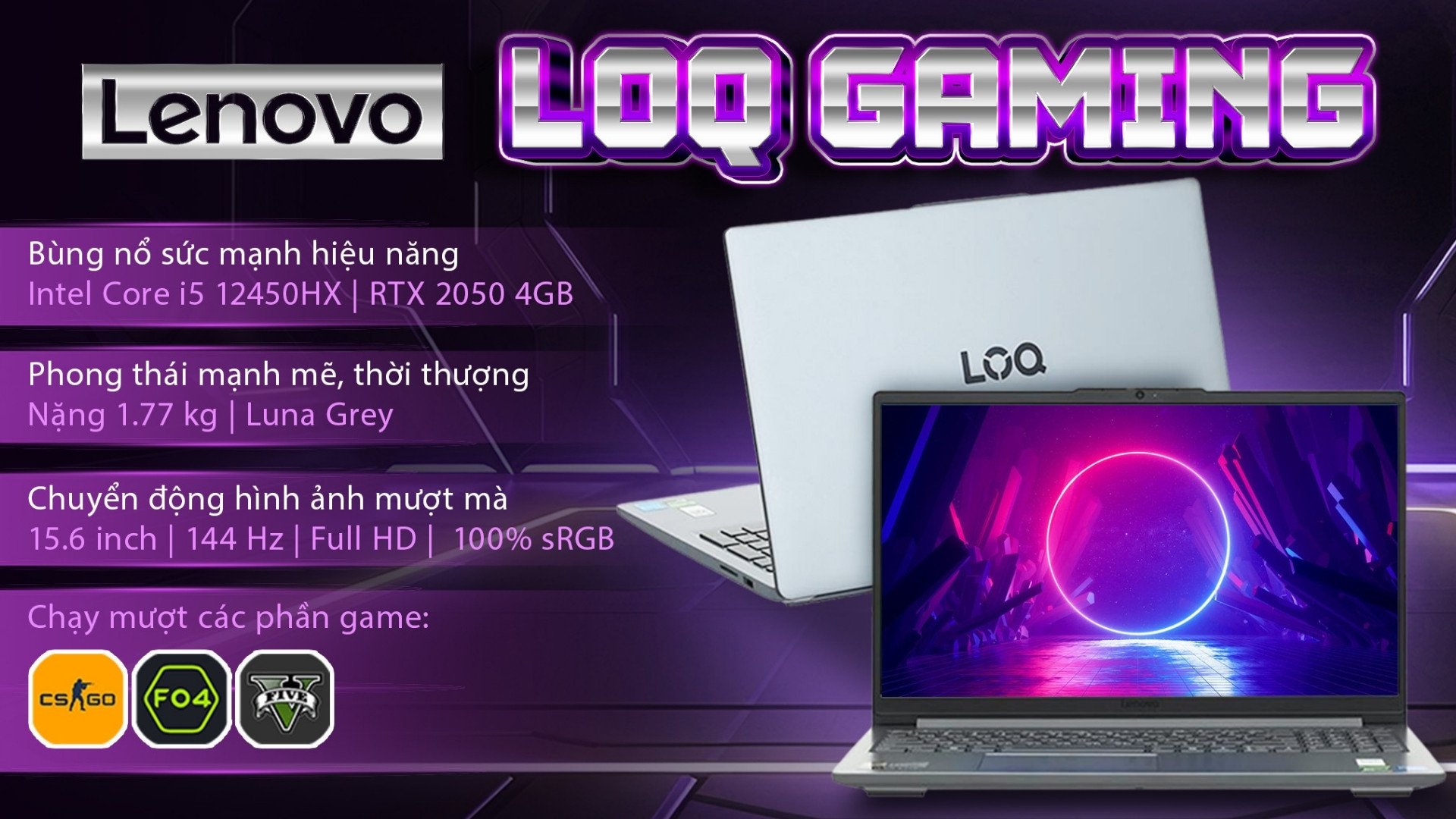 Laptop Lenovo LOQ 15IAX9E 83LK0001US - Hiệu năng vượt trội cho học tập và giải trí