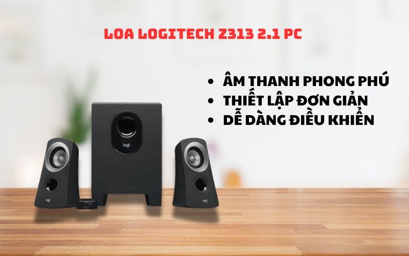 Loa Z313 được thiết kế nhỏ gọn, phù hợp với mọi không gian