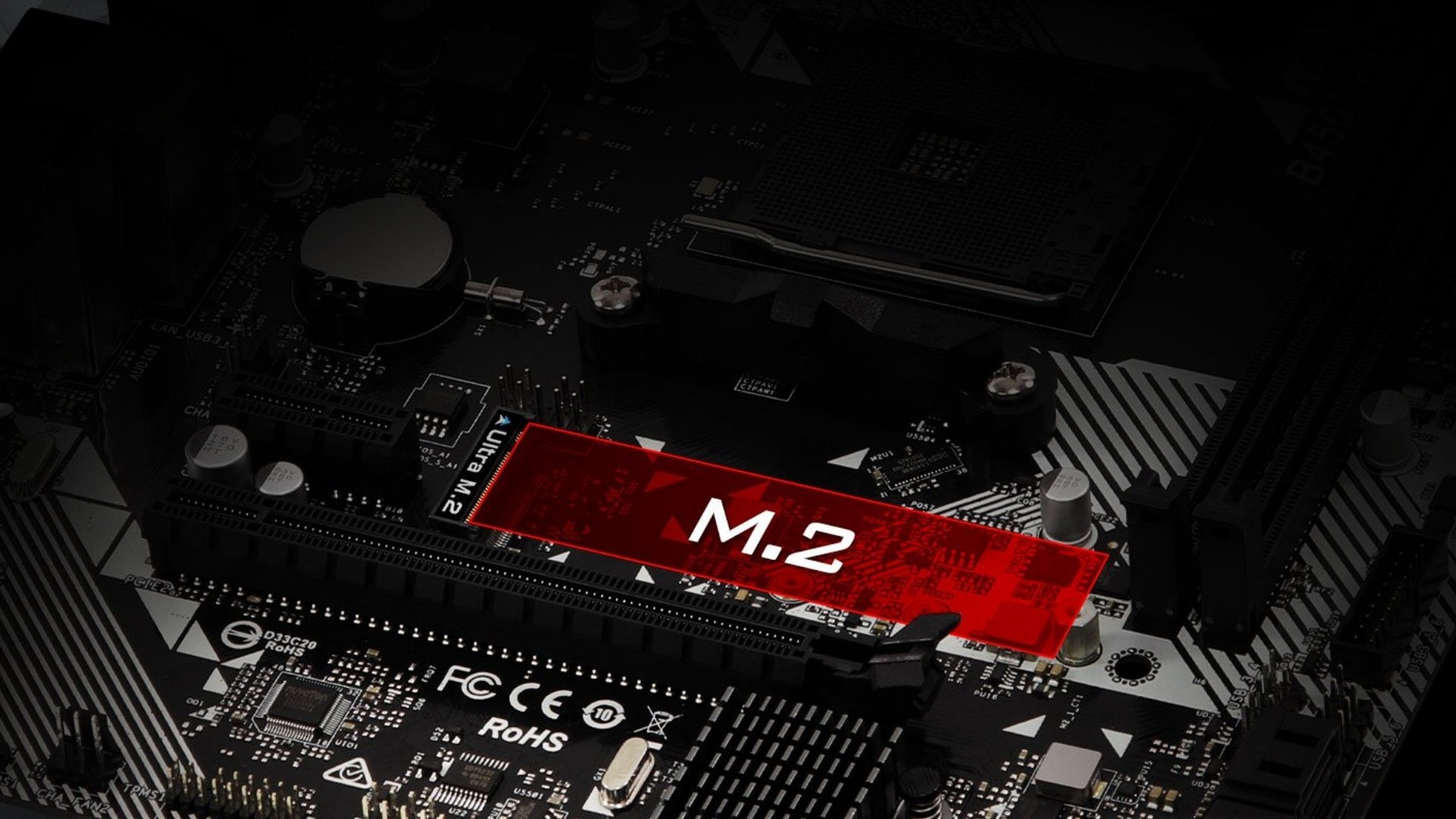 ASRock B450M-HDV DDR4 - khe cắm Ultra M.2