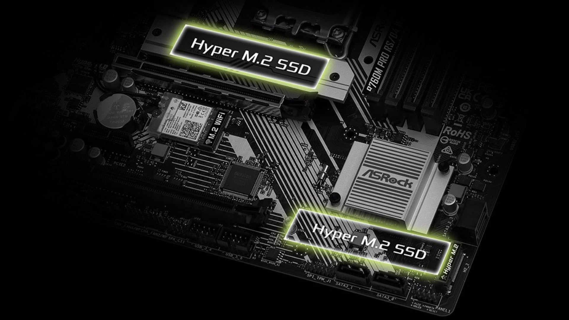 Mainboard&nbsp;ASRock B760M Pro RS Wifi DDR4 - Hỗ trợ lưu trữ thế hệ mới