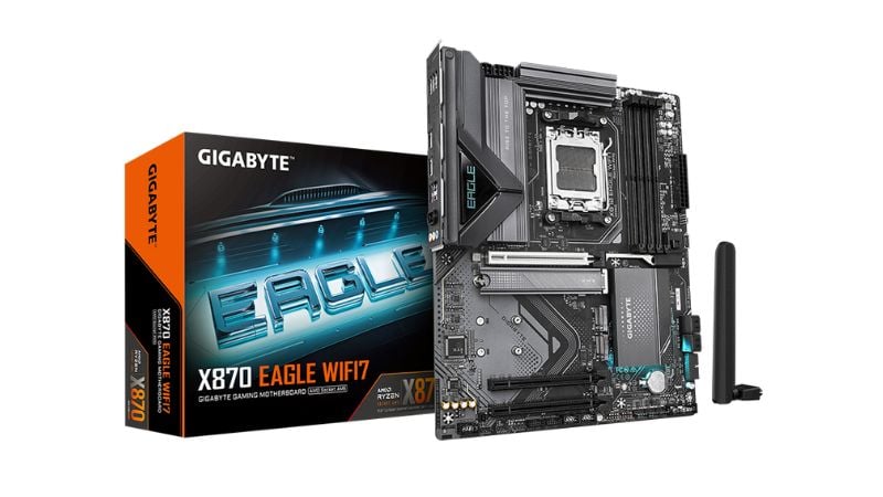 Gigabyte X870 Eagle WiFi 7 được trang bị chipset AMD X870, hỗ trợ socket AMD AM5