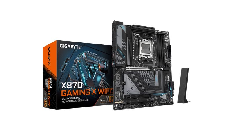 Bo mạch chủ GIGABYTE X870 GAMING X WIFI7 (DDR5) Bo mạch chủ Gigabyte X870 Gaming X WiFi 7 sử dụng chipset AMD X870 đảm bảo hiệu suất mạnh mẽ