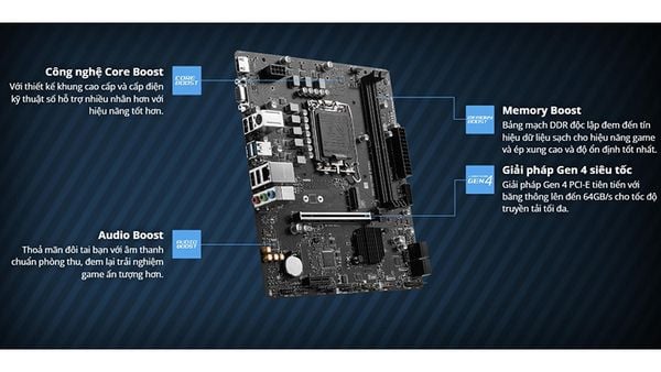 Mainboard MSI PRO H610M-E DDR4 trang bị nhiều tính năng hiện đại