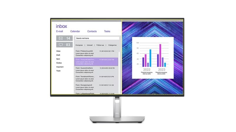 Với độ phân giải QHD 2560x1440, màn hình Dell P2723D mang lại hình ảnh rõ nét và chi tiết