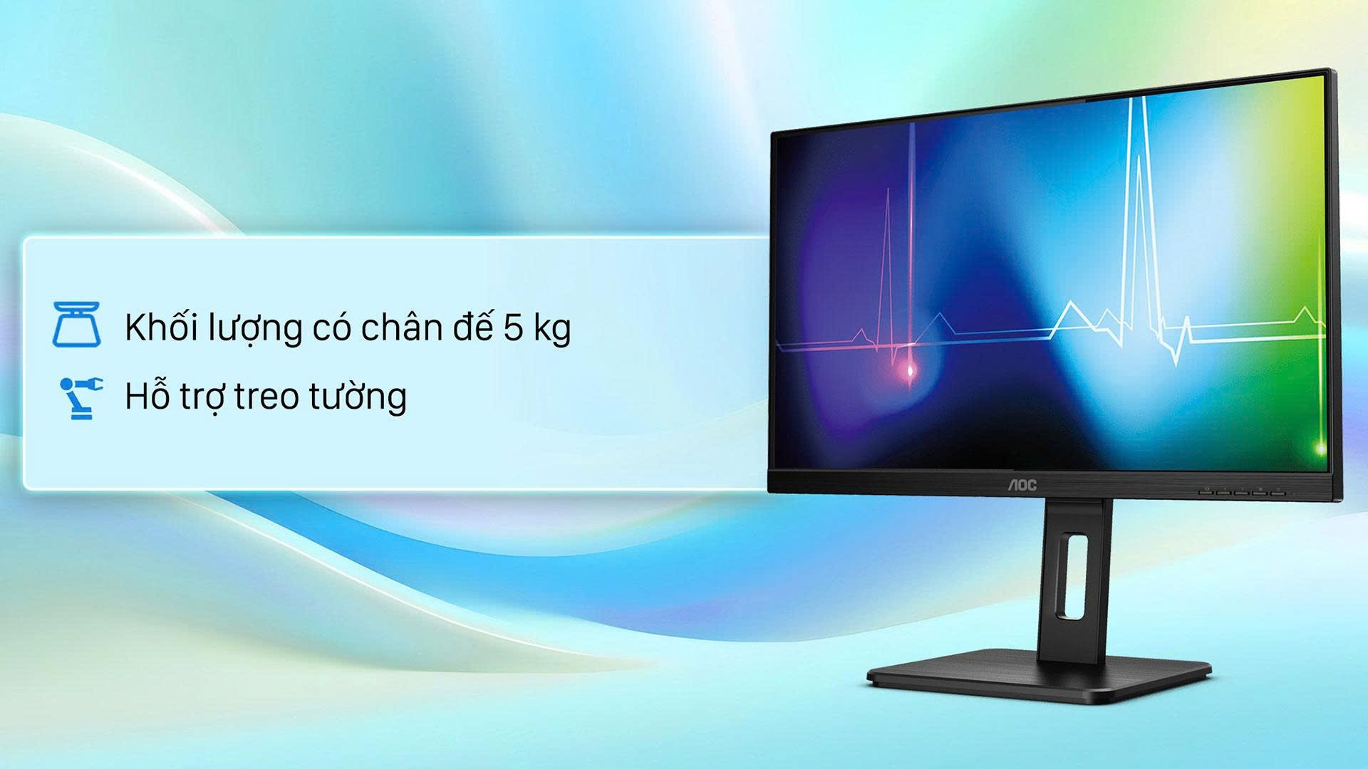 Màn hình Design AOC U27P2C/74 - thiết kế 3 cạnh tràn viền