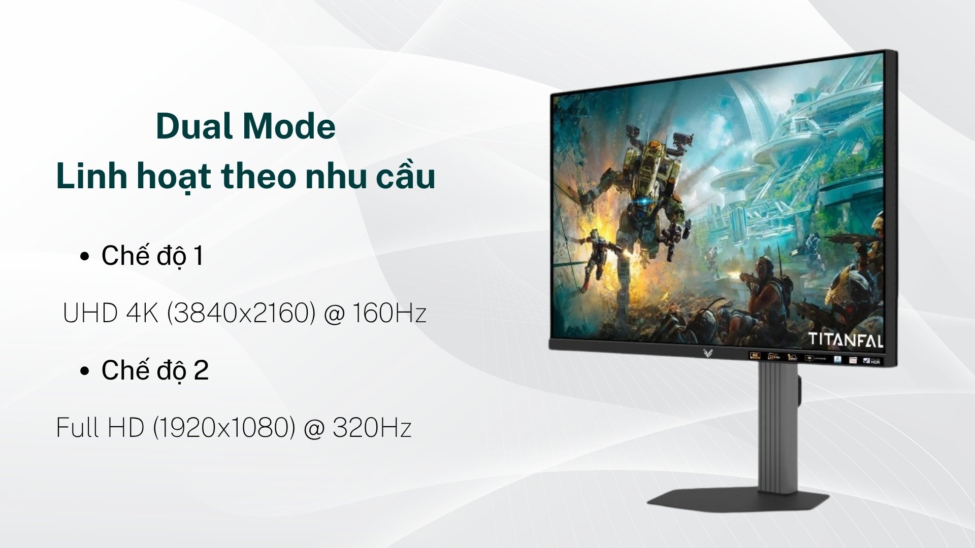 Màn hình VSP G2732UE - Chế độ Dual Mode linh hoạt cho mọi mục đích sử dụng
