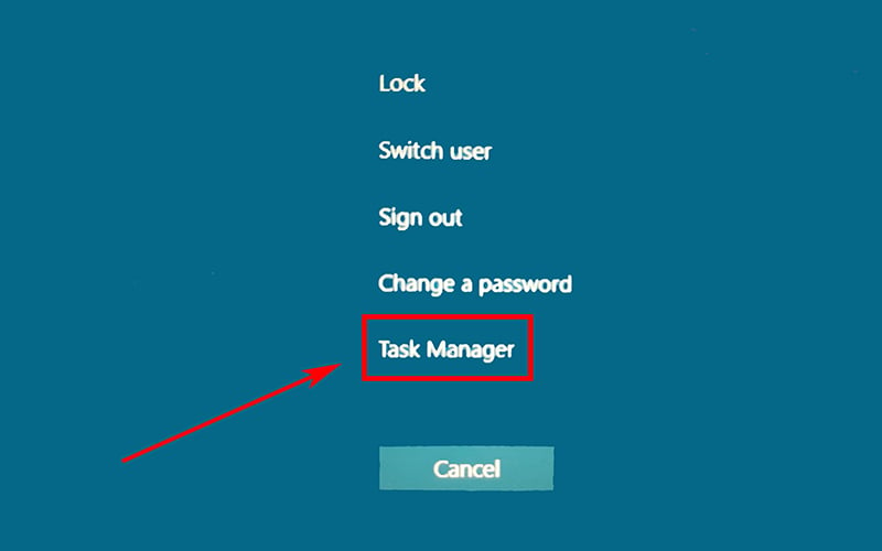 Chọn Task Manager