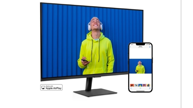 Samsung M7 UHD M70B có khả năng kết nối với các thiết bị Apple qua AirPlay mang đến trải nghiệm trình chiếu nội dung từ iPhone, iPad, hoặc Mac một cách dễ dàng