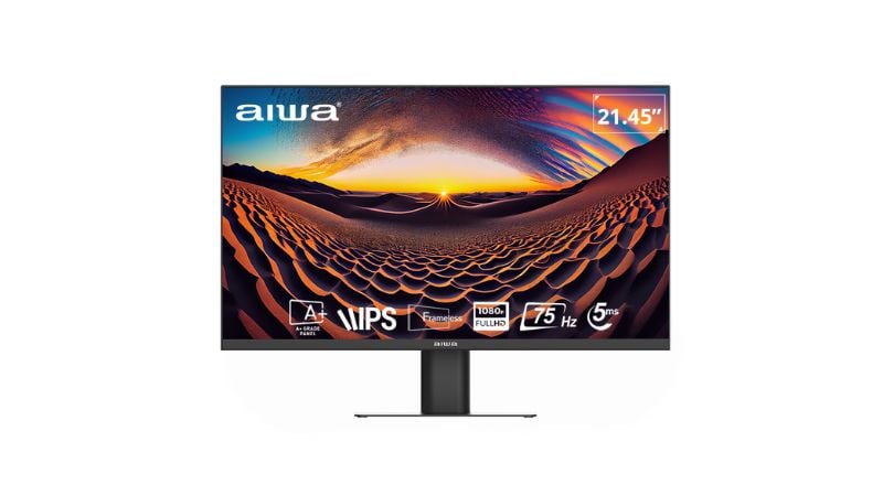 Màn hình AIWA MF2204-F nổi bật với thiết kế viền siêu mỏng, tạo cảm giác không gian hiển thị rộng hơn