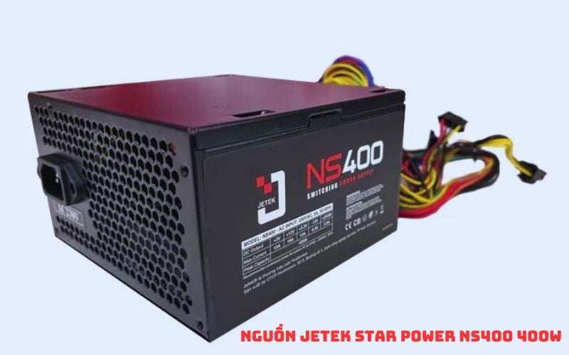 Nguồn Jetek STAR Power NS400 400W được trang bị đầy đủ các đầu nối 1 x 24-pin Main, 1 x 8-pin (4+4) CPU, 4 x SATA, 2 x Peripheral (4-pin)