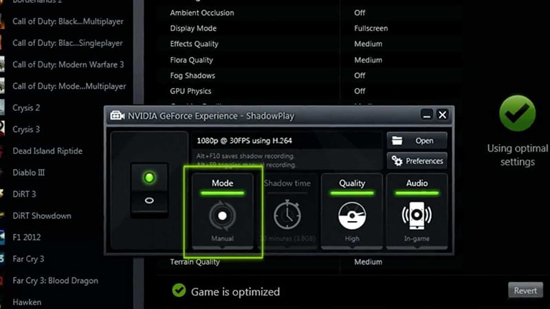 NVIDIA SHADOWPLAY ghi lại và chia sẻ các khoảnh khắc trong game