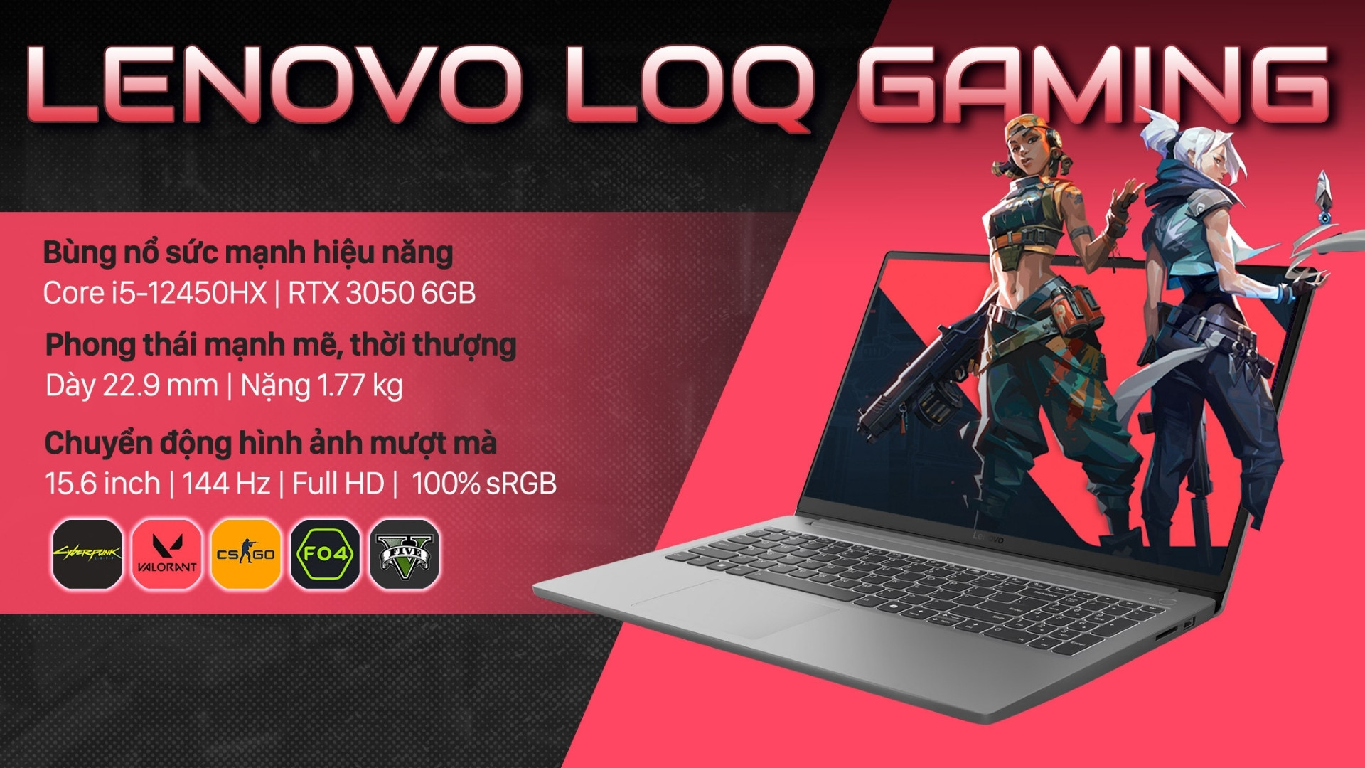 chọn laptop gaming giá rẻ cho sinh viên 2025 - Lenovo LOQ 15IAX9E 83LK0079VN – Best Seller mùa Back to School