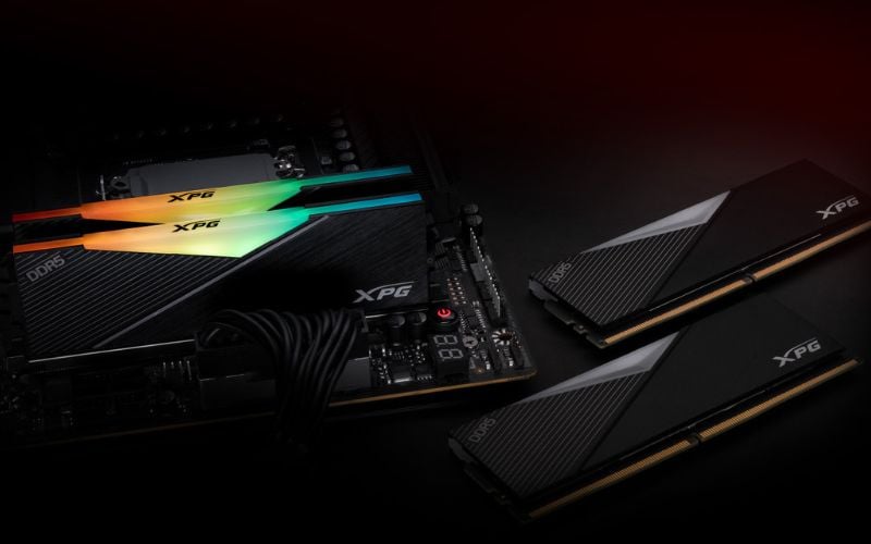 RAM Adata 32GB 5200Mhz C38 XPG Lancer Black có thiết kế đẹp mắt với đèn LED RGB