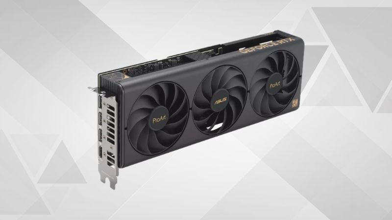 ASUS ProArt GeForce RTX 4070 SUPER được trang bị chipset GeForce RTX™ 4070 SUPER với xung nhịp 2475 MHz