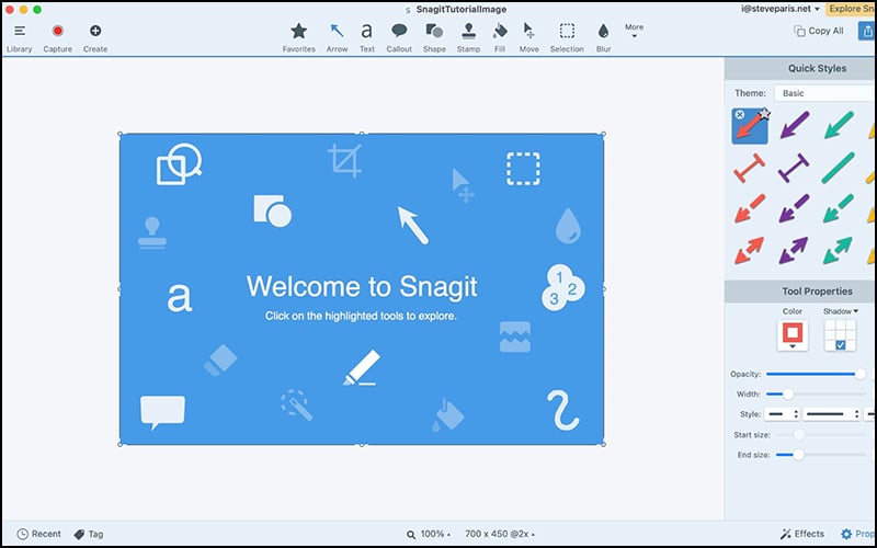 Chụp màn hình bằng Snagit