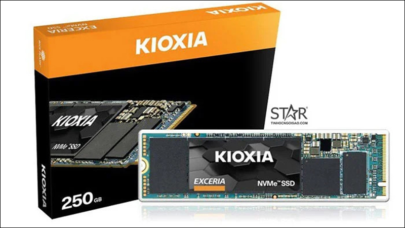 Ổ cứng SSD 250gb KIOXIA M.2 NVMe PCIe 2280 BiCs Flash TLC