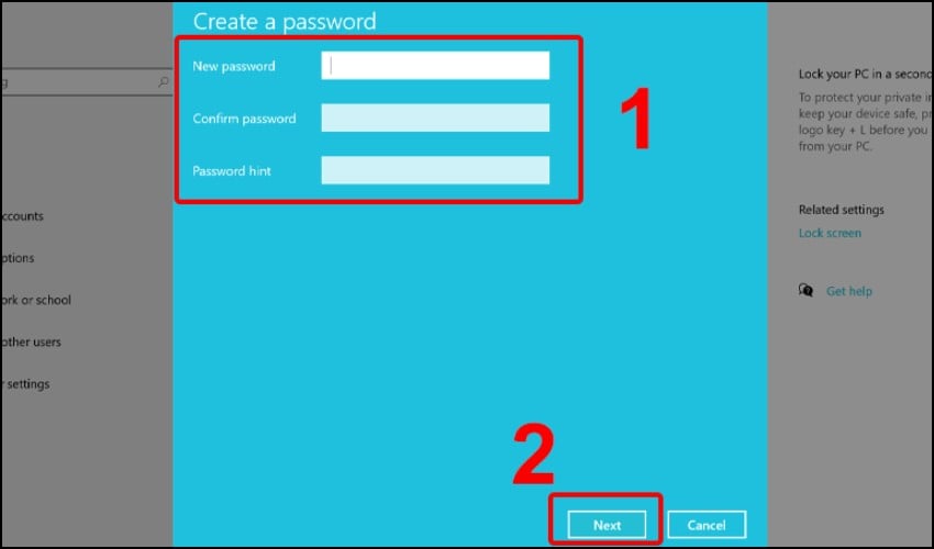 Cách đặt mật khẩu máy tính Acer trên Windows 10