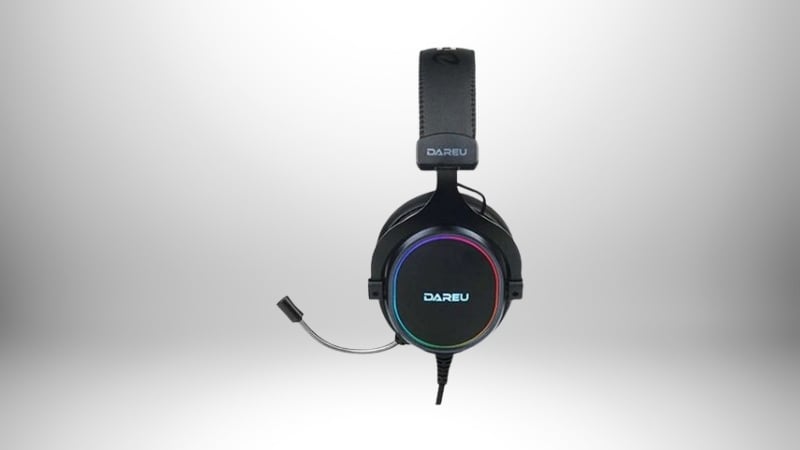 Tai nghe DareU EH92 được trang bị hệ thống đèn LED RGB độc đáo cùng bộ điều khiển âm thanh đa năng