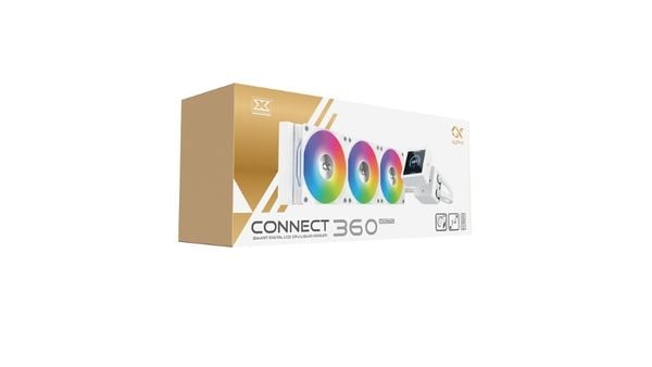 Tản nhiệt nước Xigmatek Alpha Connect 360 ARGB White có tông màu trắng chủ đạo